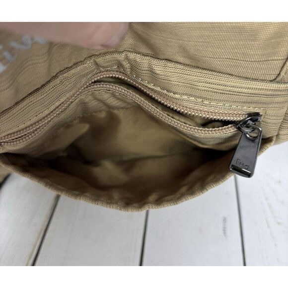 Lug Flapper SE Convertible Crossbody Bag Brushed Gold Water ottle Pocket 8.5x5x3 - Picture 8 of 12